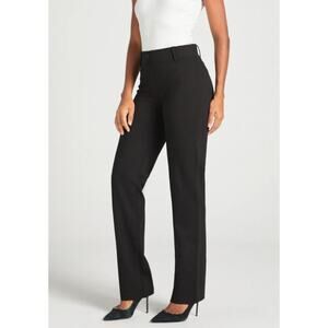 Betabrand Women's Black Straight-Leg Classic Dress Pant Yoga Pant Size 2XL